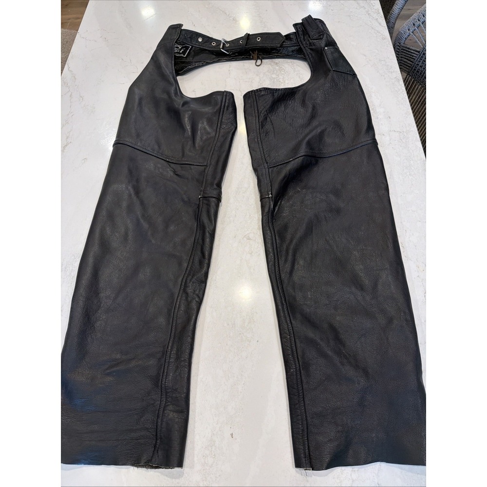 Shaf Milwaukee Leather Collection Motorcycle Biker Chaps 5XL 33.5" Inseam Black
